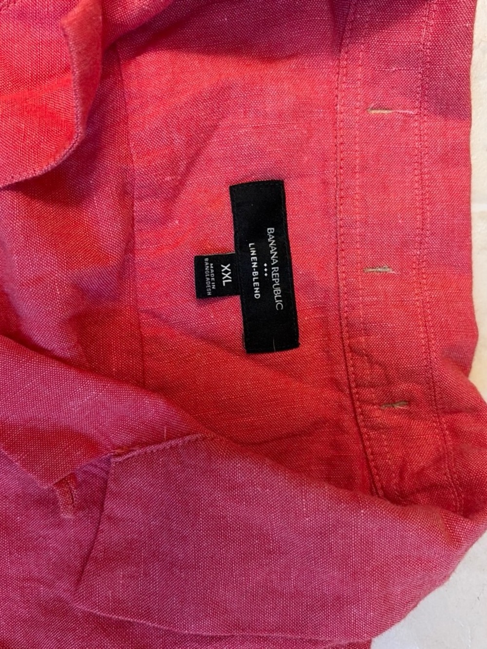 Banana Republic Linen-Blend Shirt in Coral